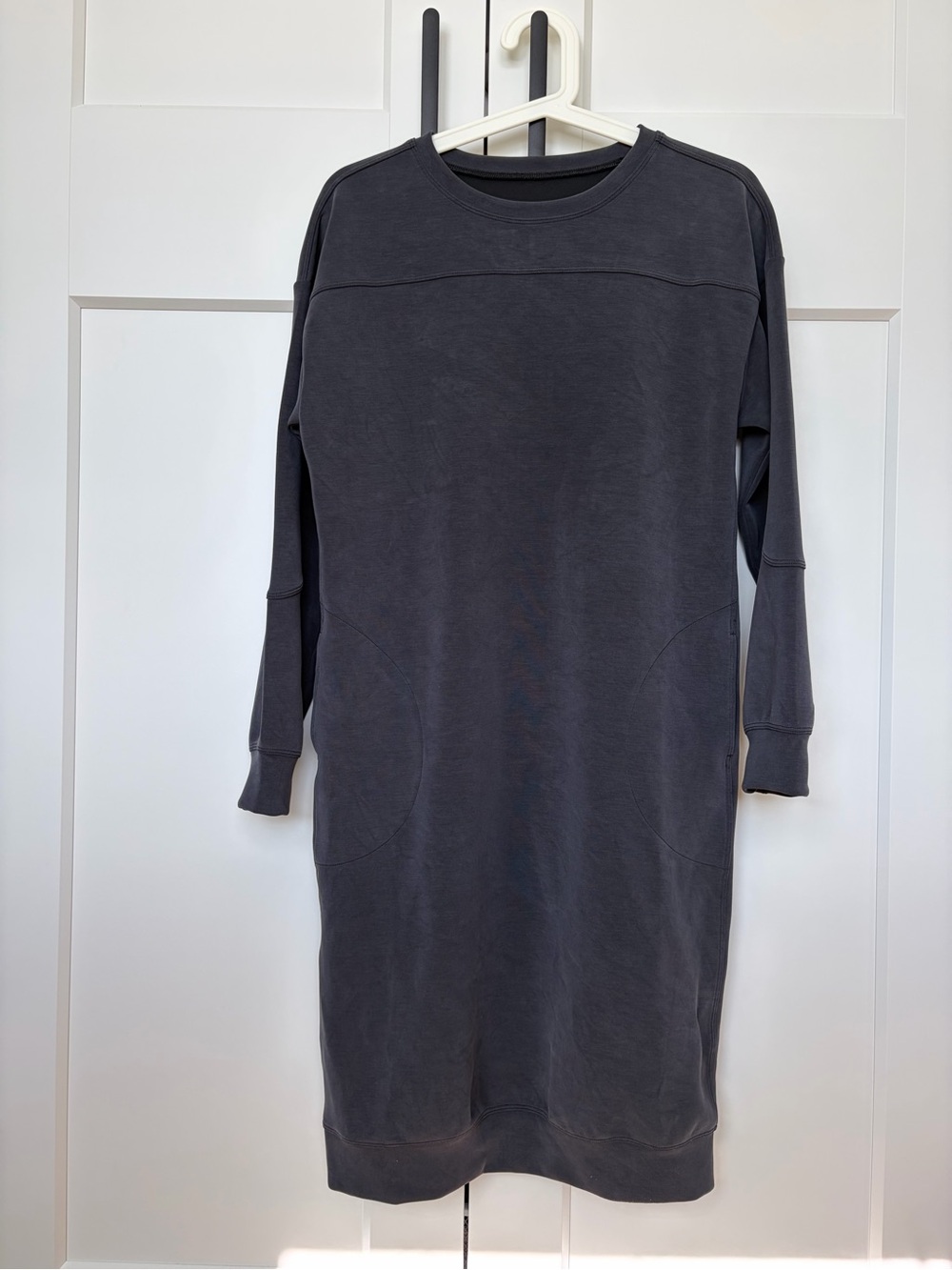lululemon athletica Crewneck Sweatshirt Dress - Charcoal